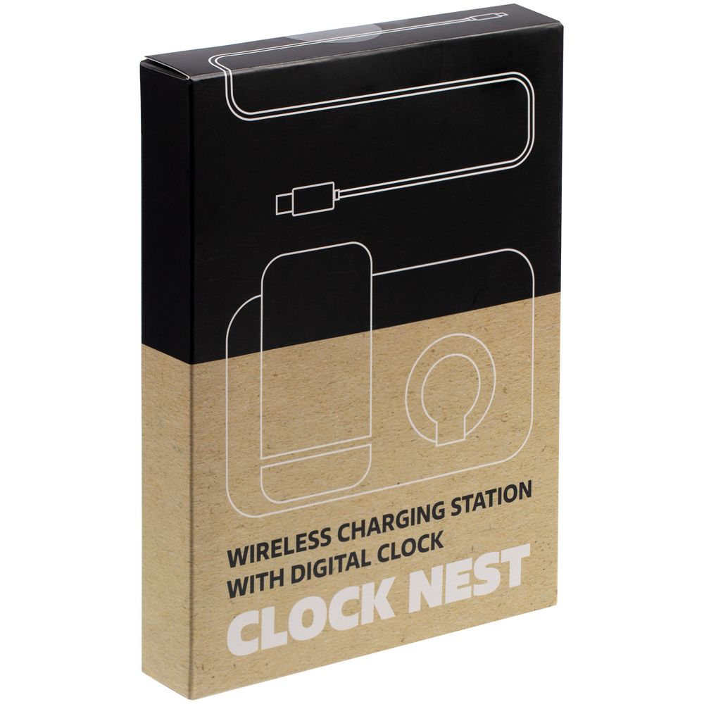 Зарядная станция с часами Clock Nest, черная-11
