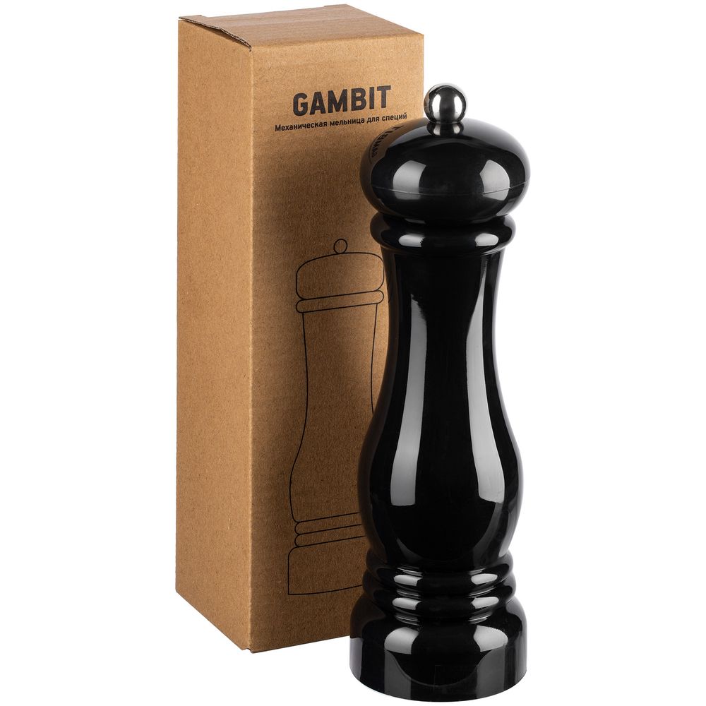 Механическая мельница для специй Gambit, черная-6