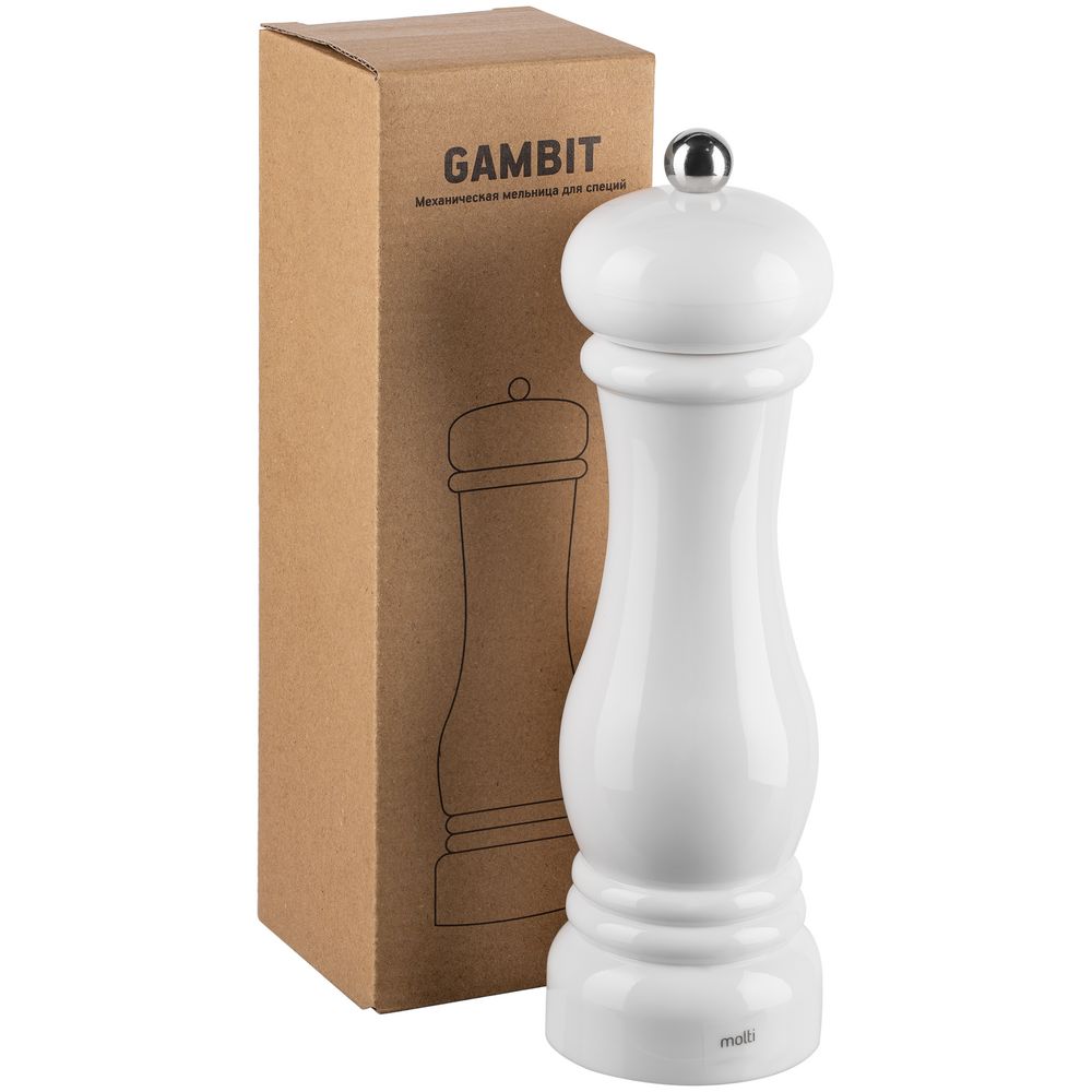 Механическая мельница для специй Gambit, белая-6