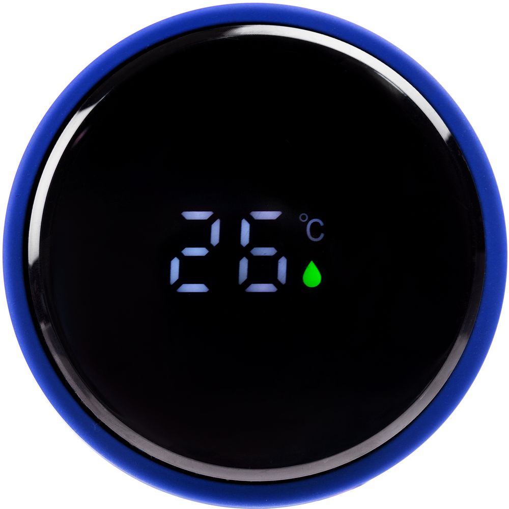 Смарт-бутылка с заменяемой батарейкой Long Therm Soft Touch, синяя-6