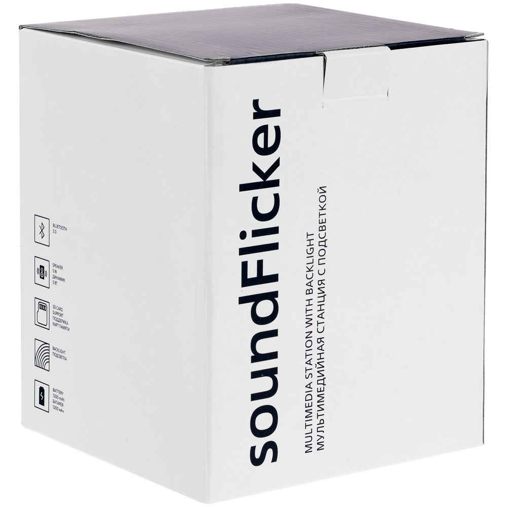 Беспроводная колонка с подсветкой soundFlicker, черная-7