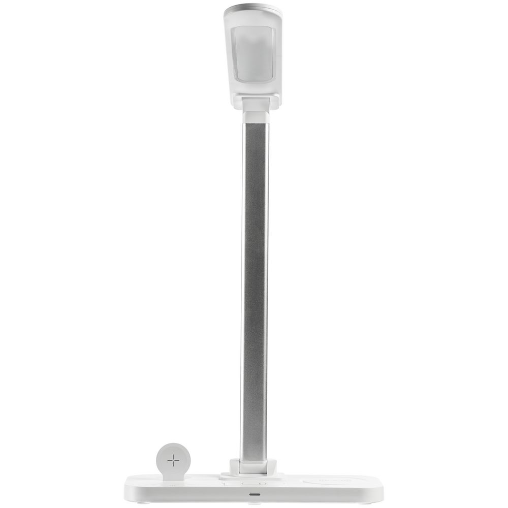 Настольная лампа с беспроводной зарядкой Power Light, белая-4