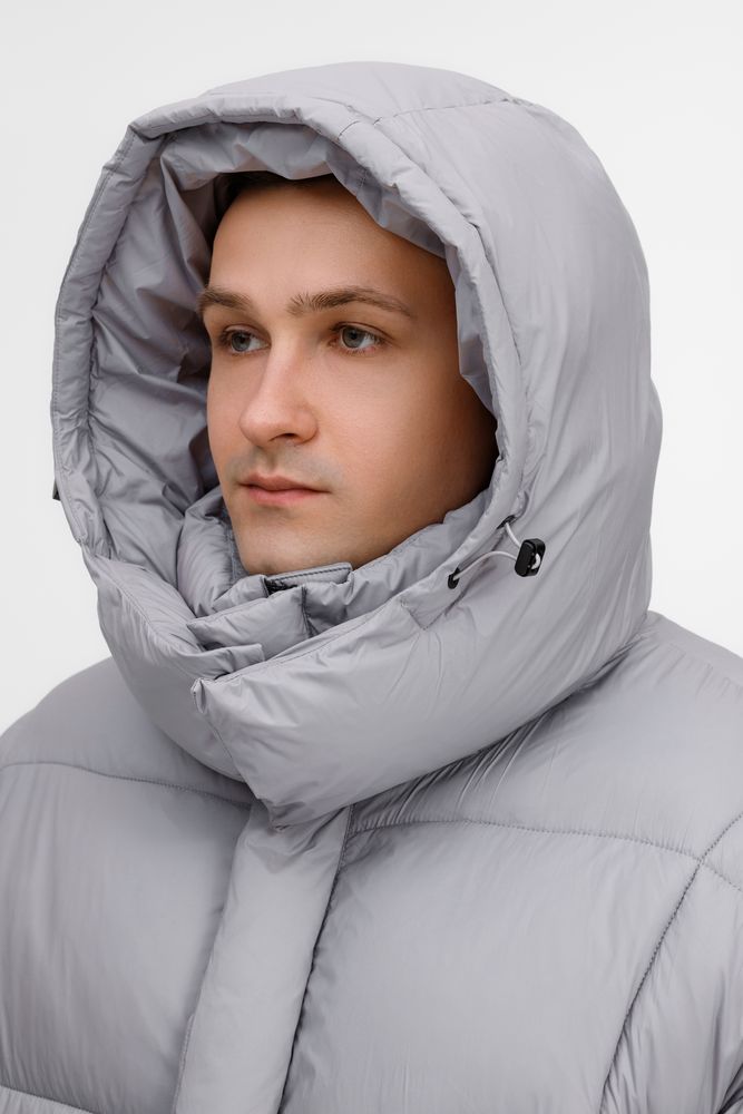 Пуховик унисекс Kapsula, серый, размер ХS/S-12