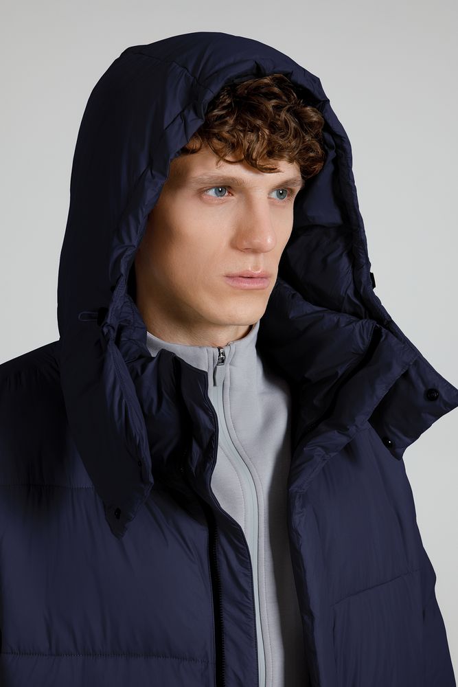 Пуховик унисекс Kapsula, темно-синий, размер ХS/S-13