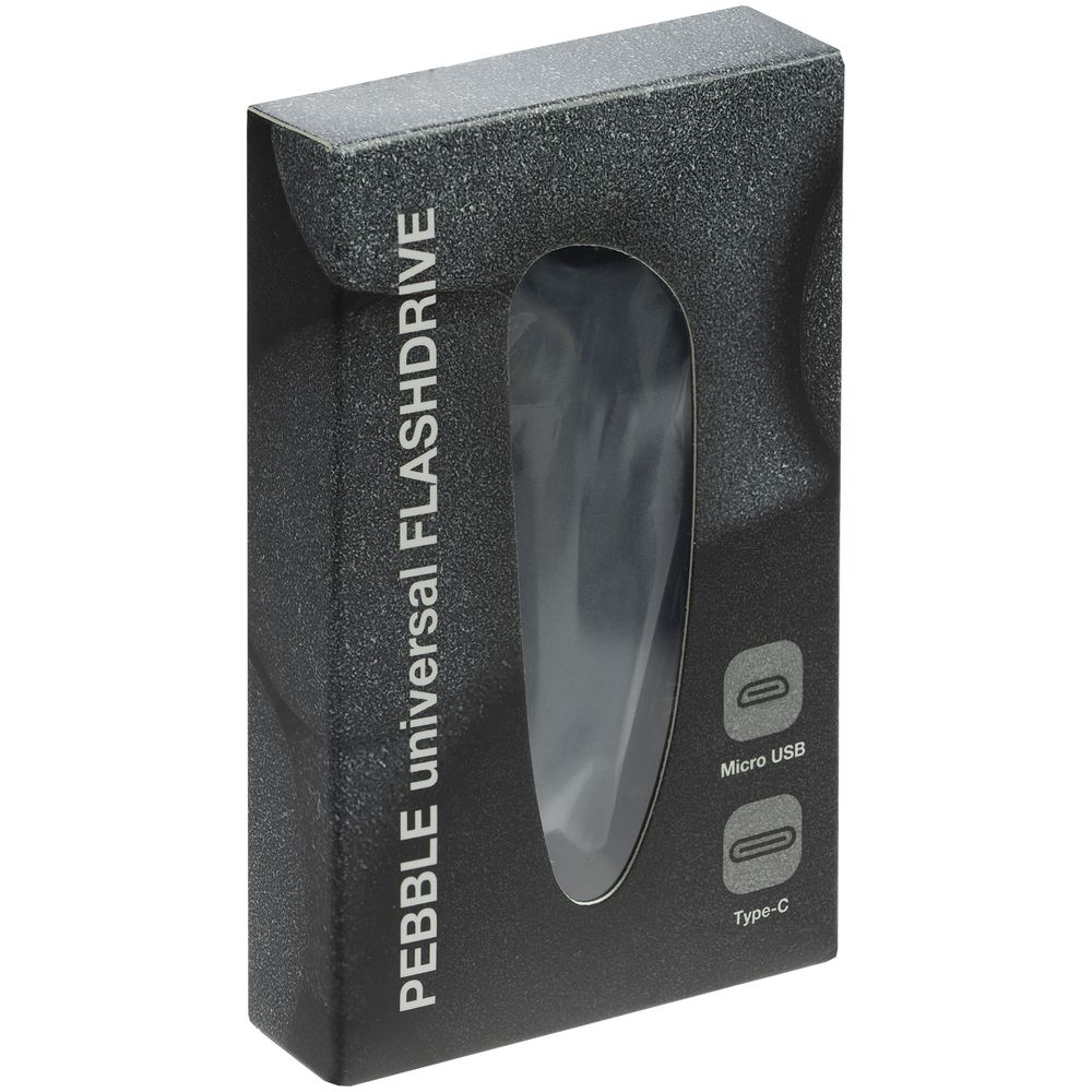 Флешка Pebble Universal, USB 3.0, серо-синяя, 32 Гб-7