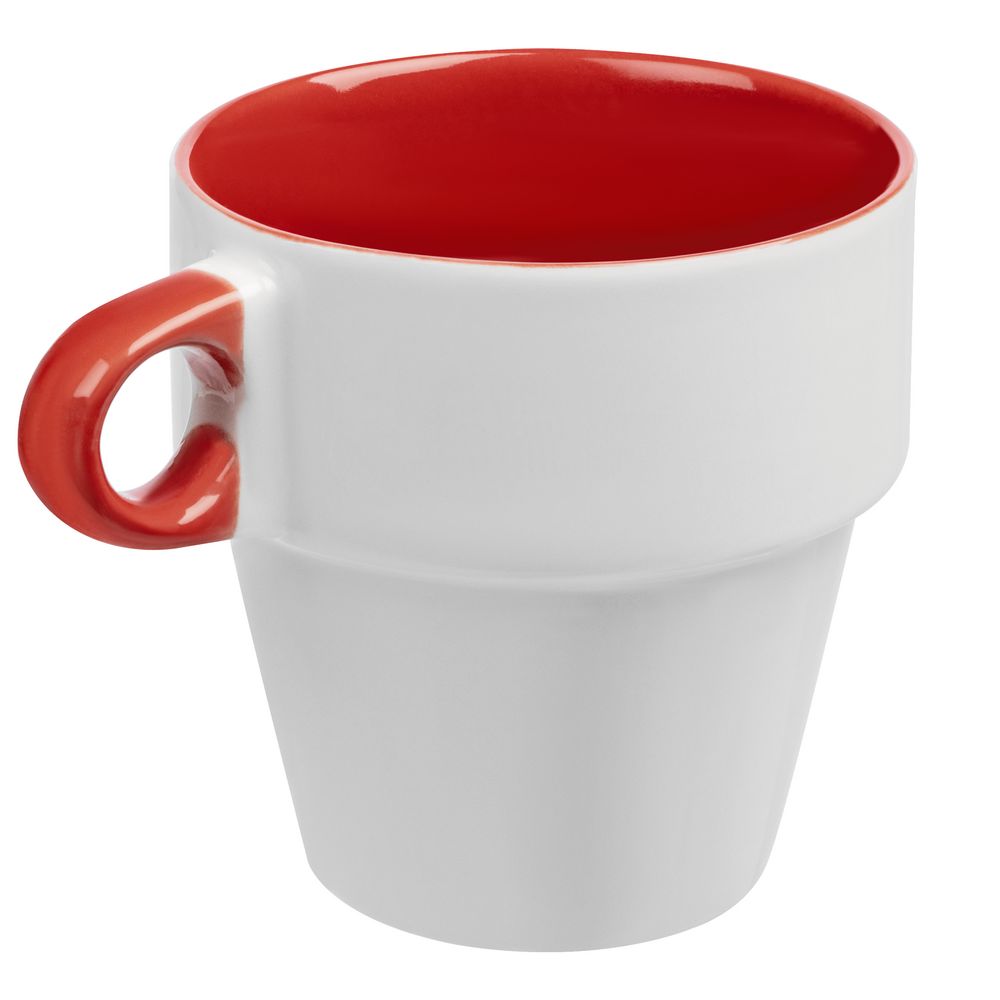 Набор из 4 кружек Inset с подставкой, красный-4