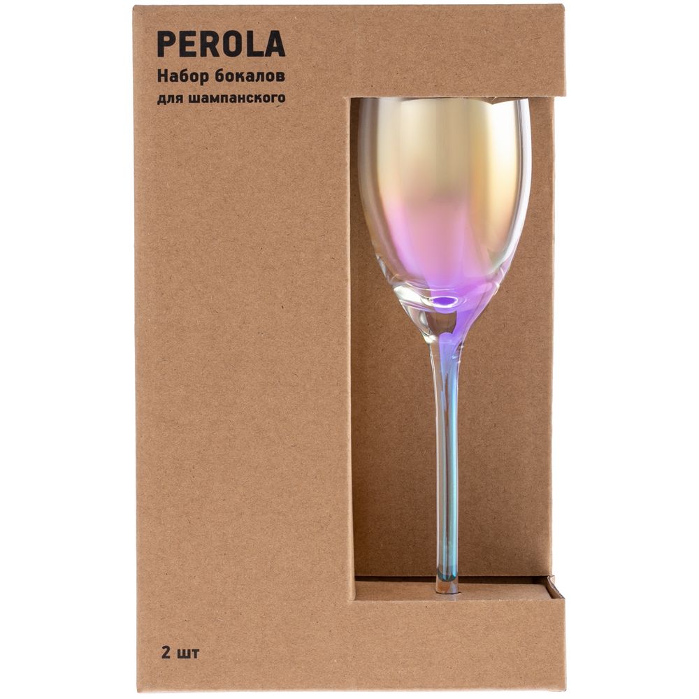 Набор из 2 бокалов для шампанского Perola-1