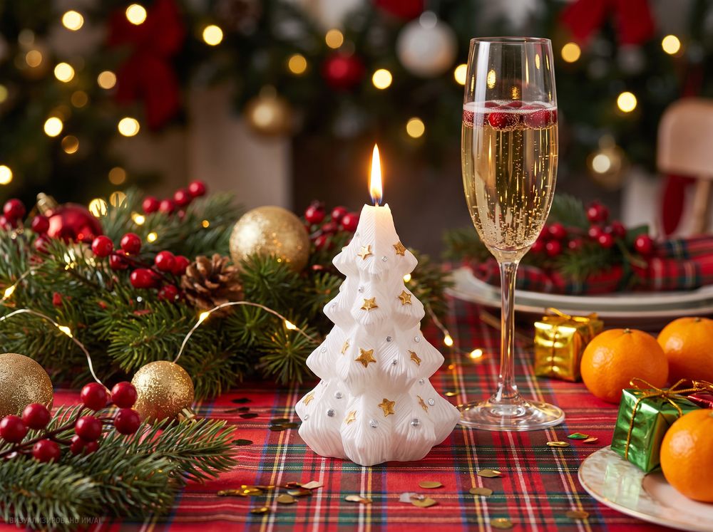 Свеча Christmas Twinkle, елочка-4