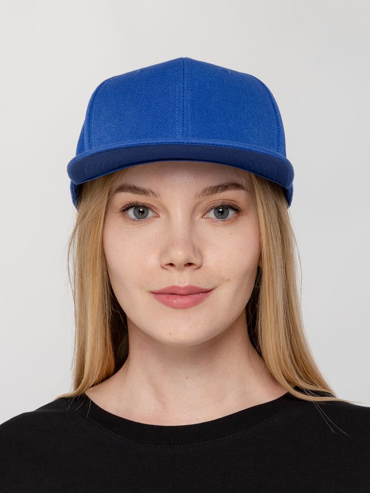 Бейсболка Snapback с прямым козырьком, ярко-синяя-4