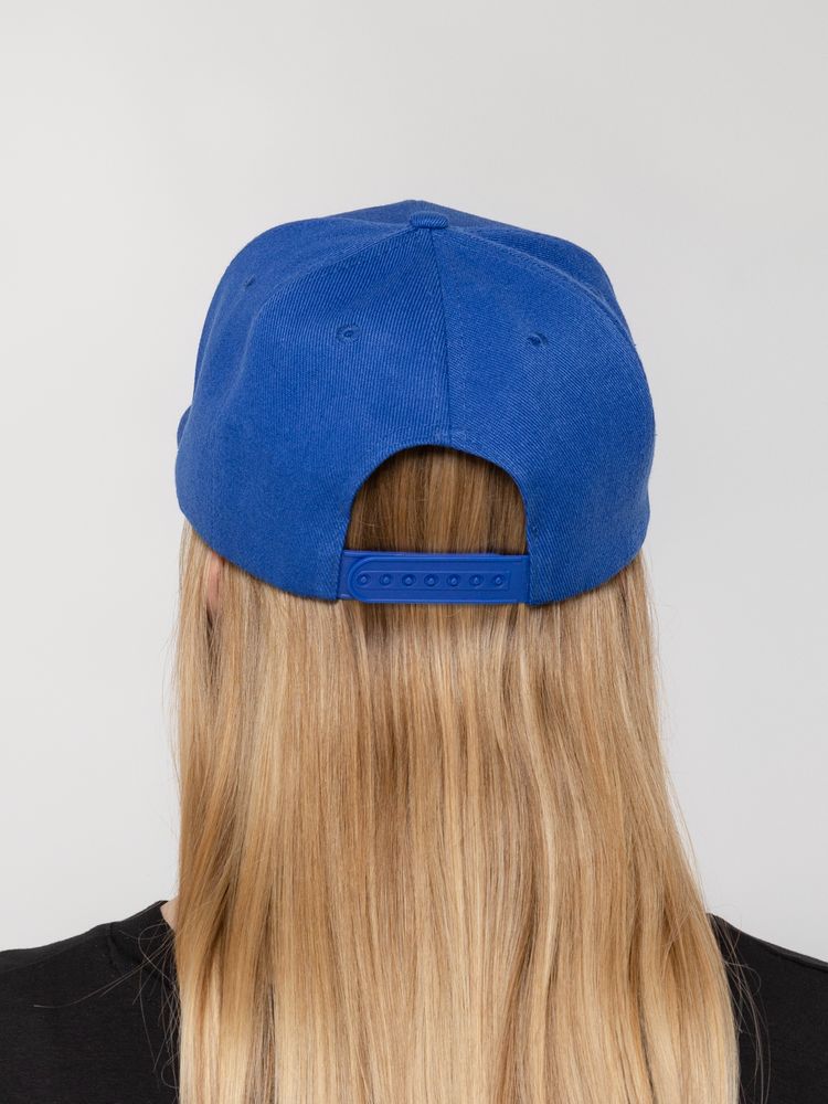 Бейсболка Snapback с прямым козырьком, ярко-синяя-6