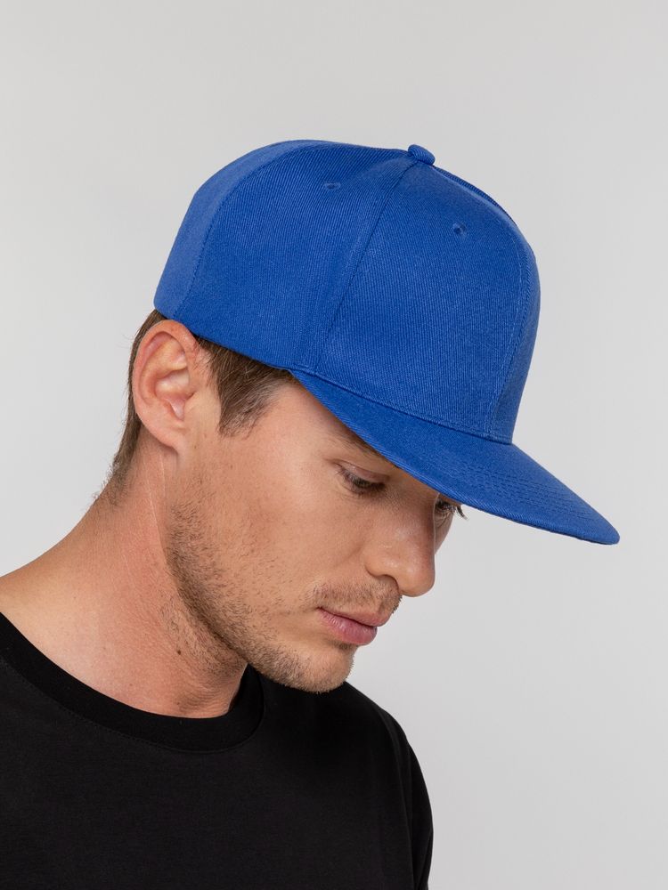 Бейсболка Snapback с прямым козырьком, ярко-синяя-7