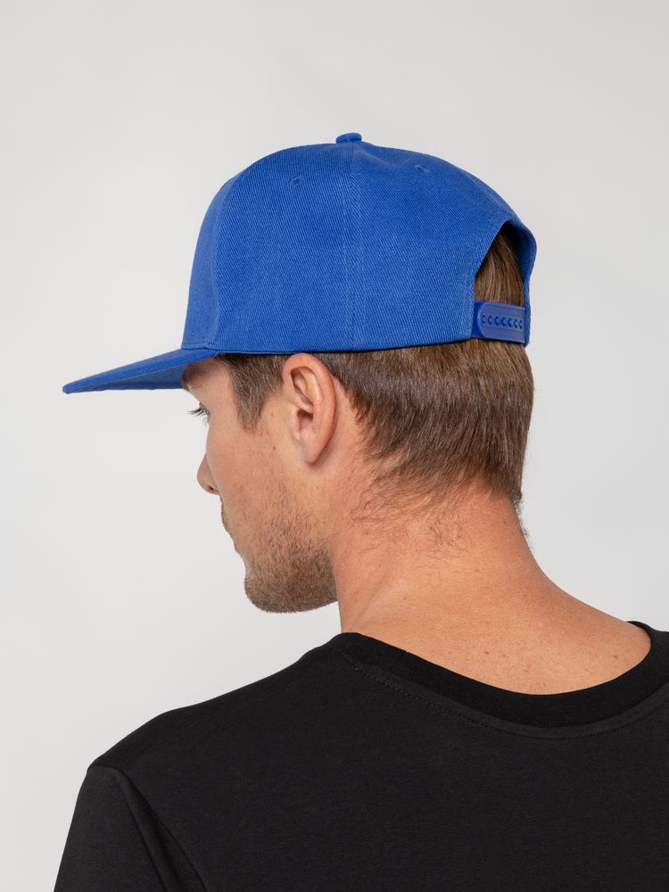 Бейсболка Snapback с прямым козырьком, ярко-синяя-8