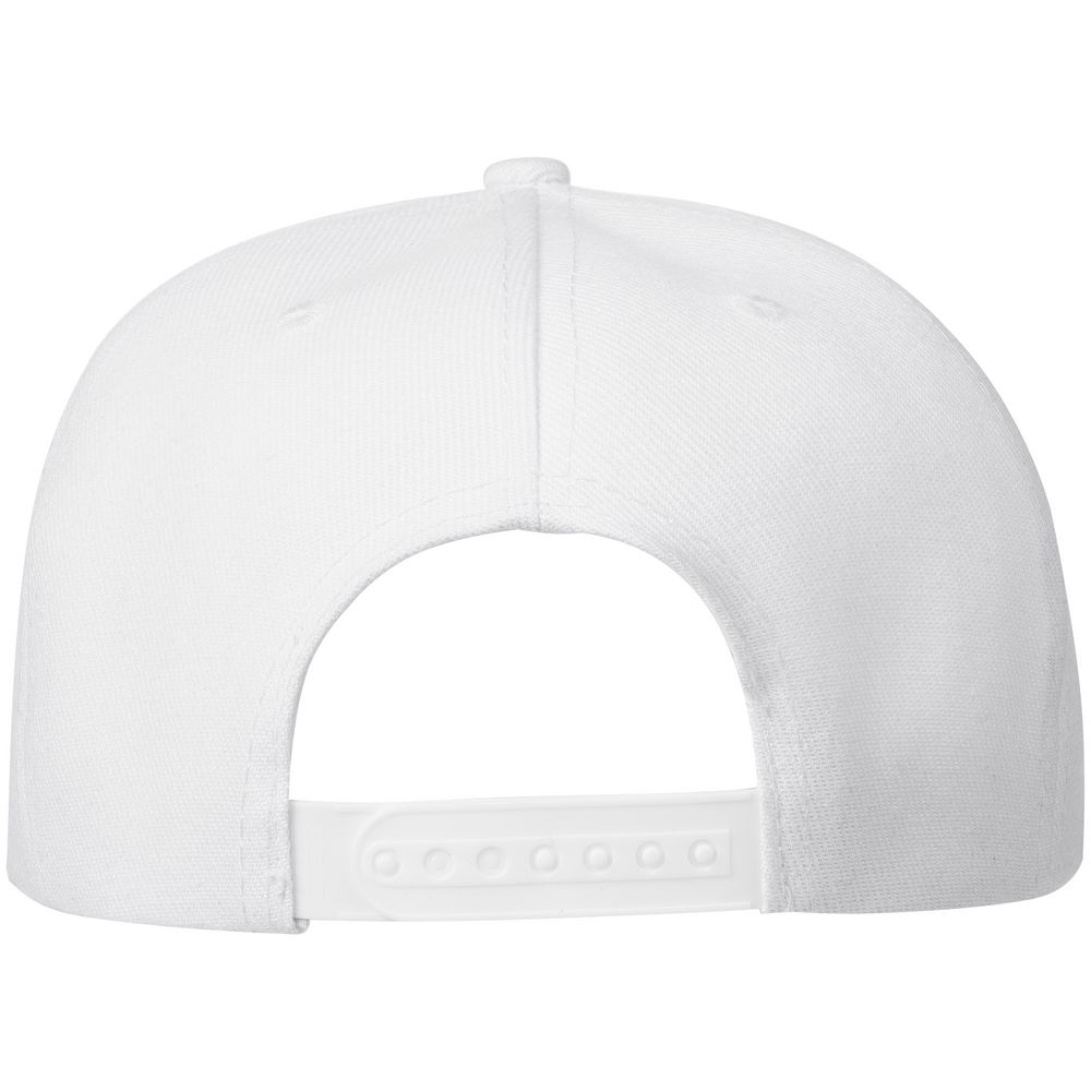 Бейсболка Snapback с прямым козырьком, белая-3