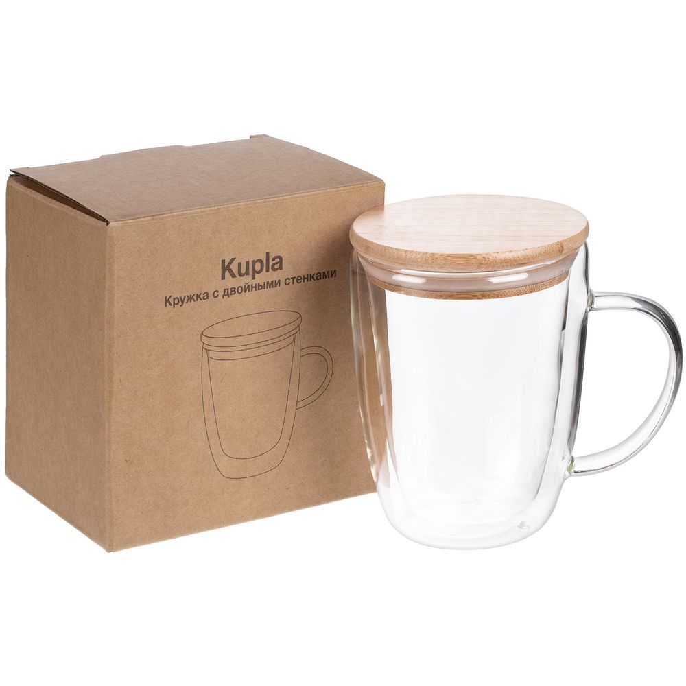 Кружка с двойными стенками Kupla с бамбуковой крышкой-7