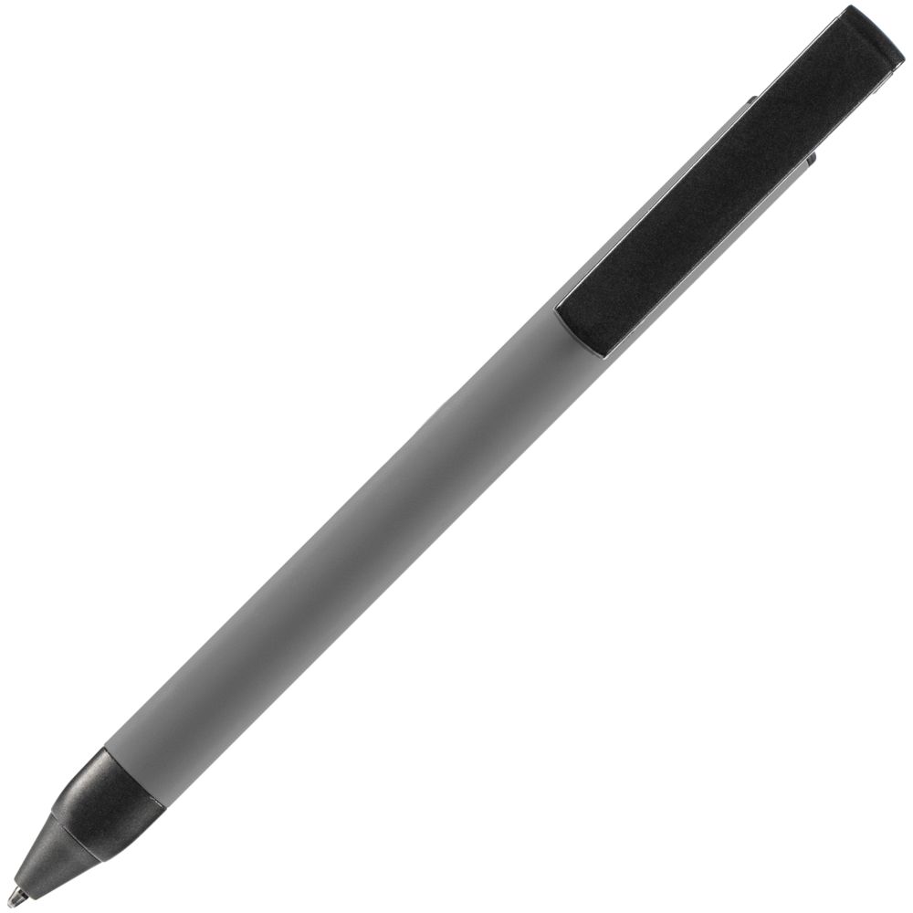 Ручка шариковая Standic с подставкой для телефона, серая-4