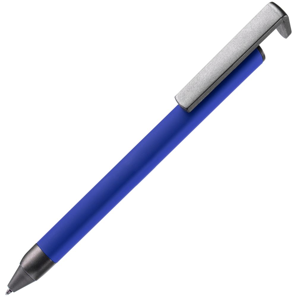Ручка шариковая Standic с подставкой для телефона, синяя-1