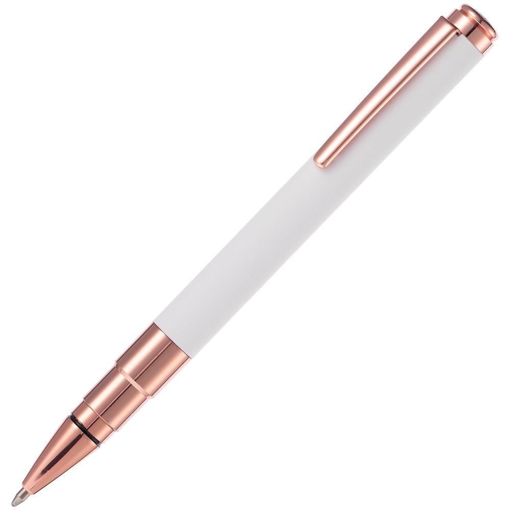Ручка шариковая Kugel Rosegold, белая-1