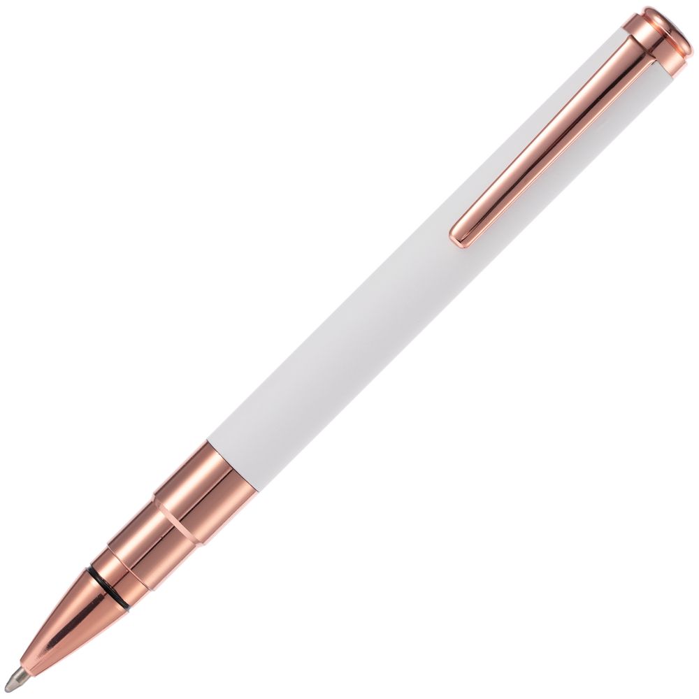 Ручка шариковая Kugel Rosegold, белая-3