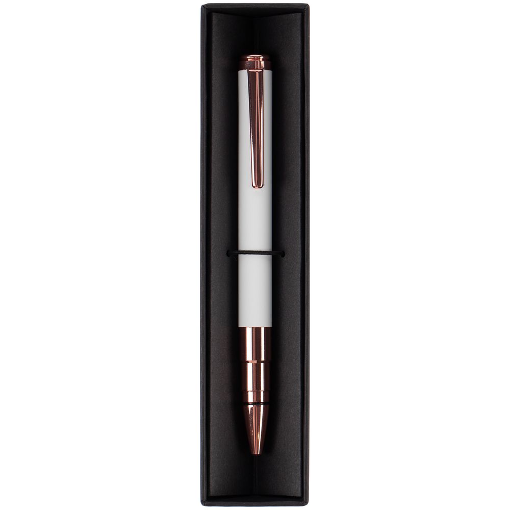 Ручка шариковая Kugel Rosegold, белая-5