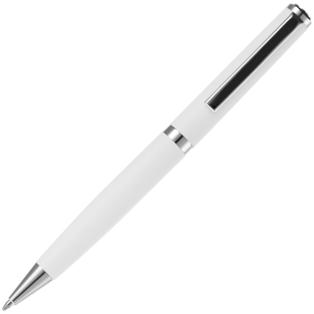 Ручка шариковая Inkish Chrome в футляре, белая-2