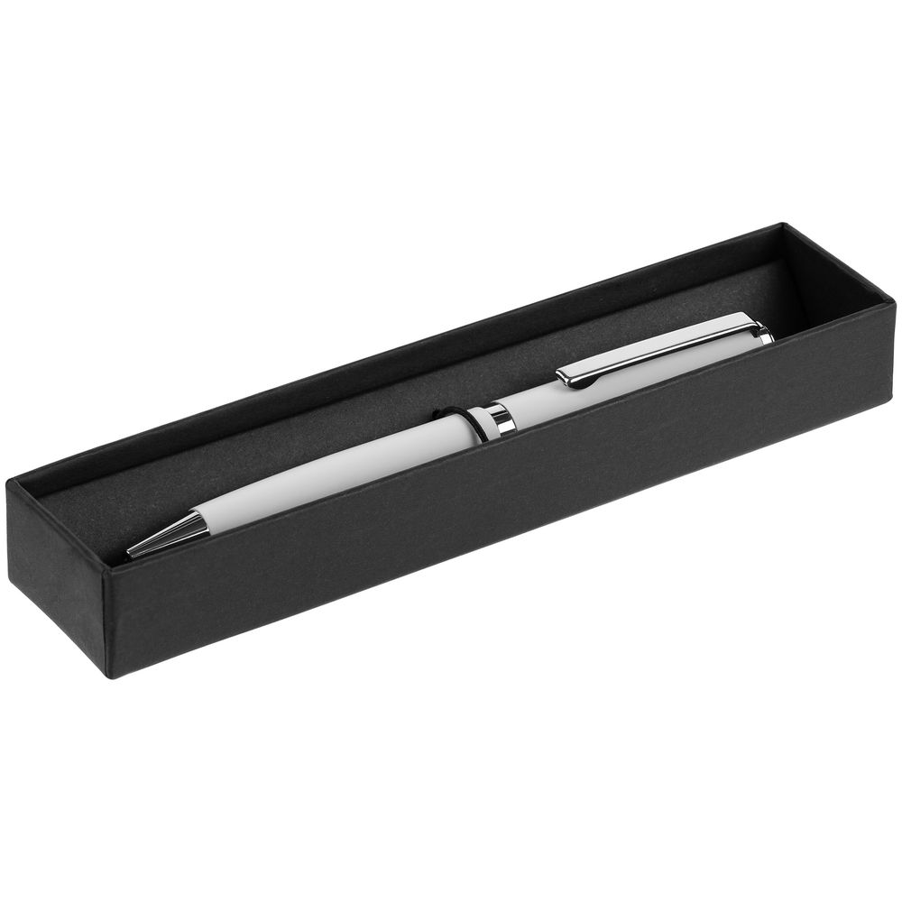 Ручка шариковая Inkish Chrome в футляре, белая-5