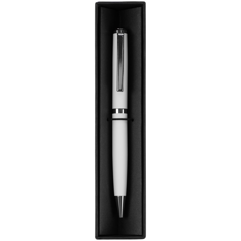 Ручка шариковая Inkish Chrome в футляре, белая-6