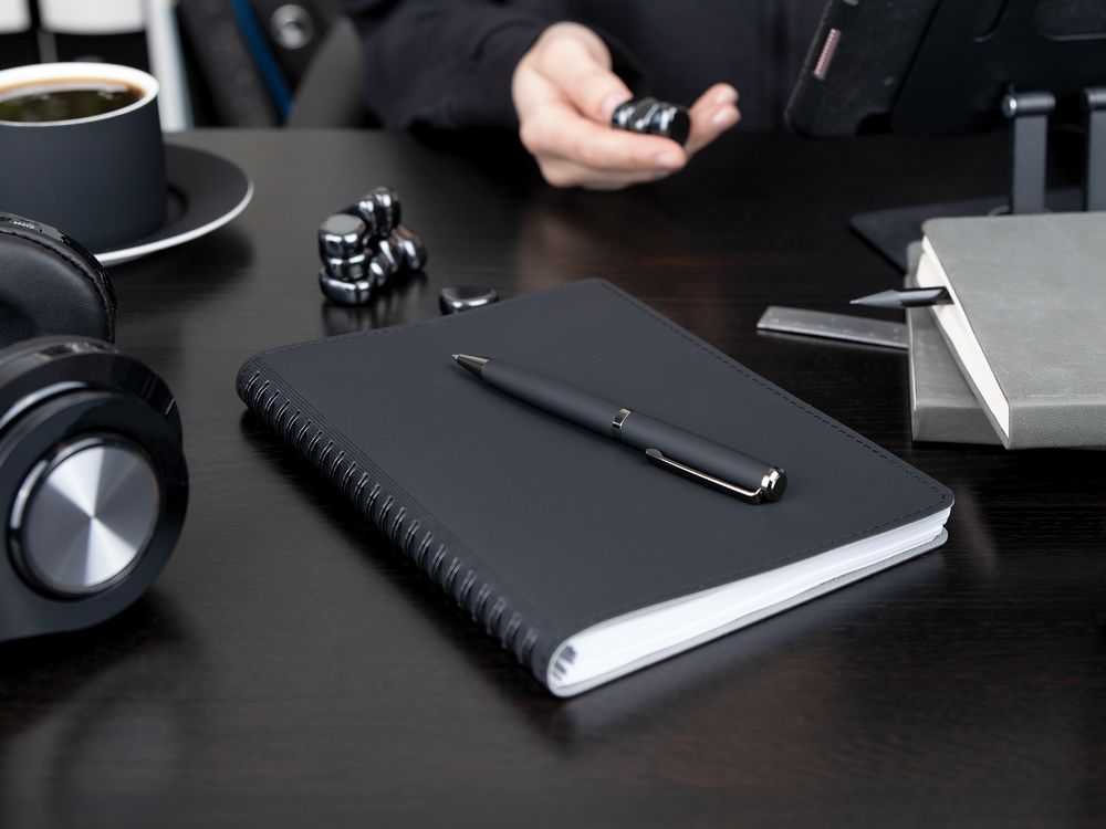 Ручка шариковая Inkish Gunmetal в футляре, синяя-4