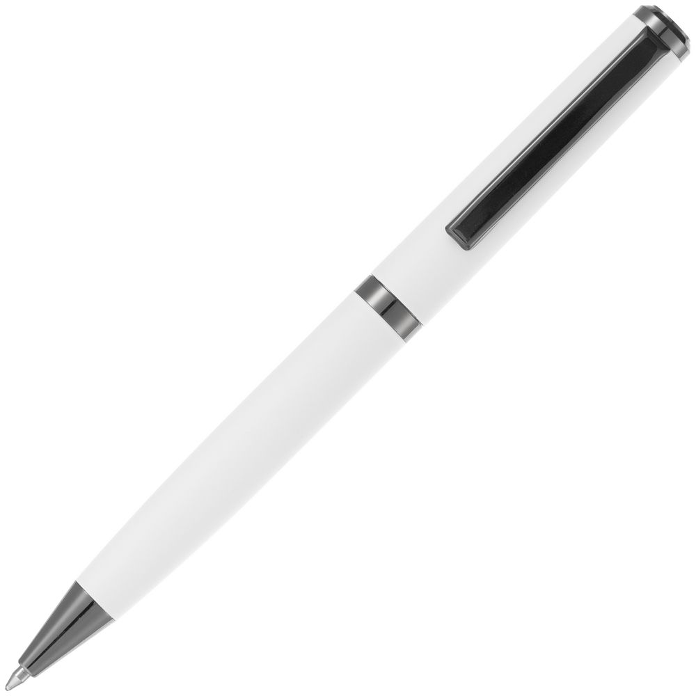 Ручка шариковая Inkish Gunmetal в футляре, белая-3