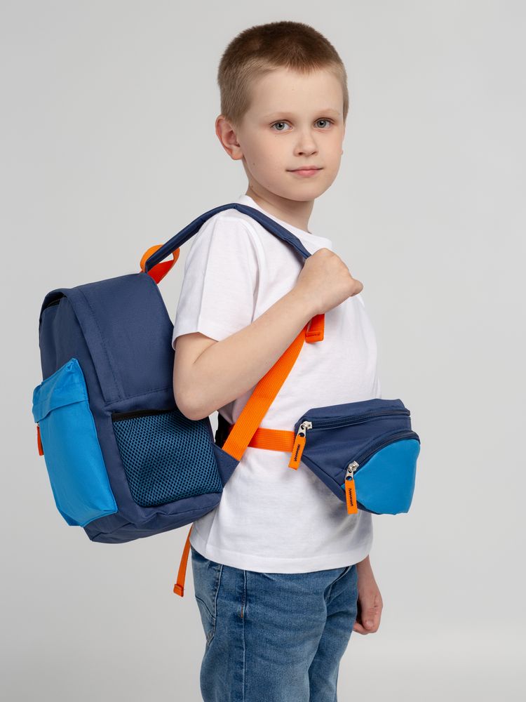 Поясная сумка детская Kiddo, синяя с голубым-5