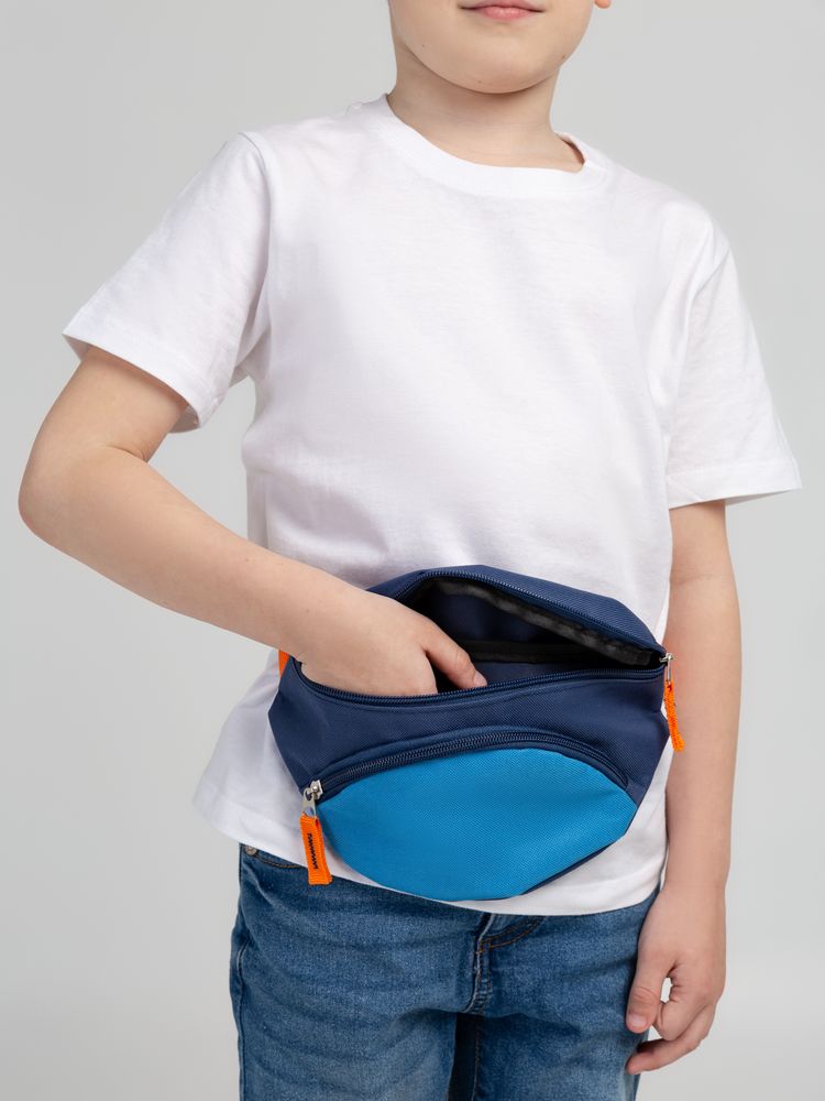 Поясная сумка детская Kiddo, синяя с голубым-6