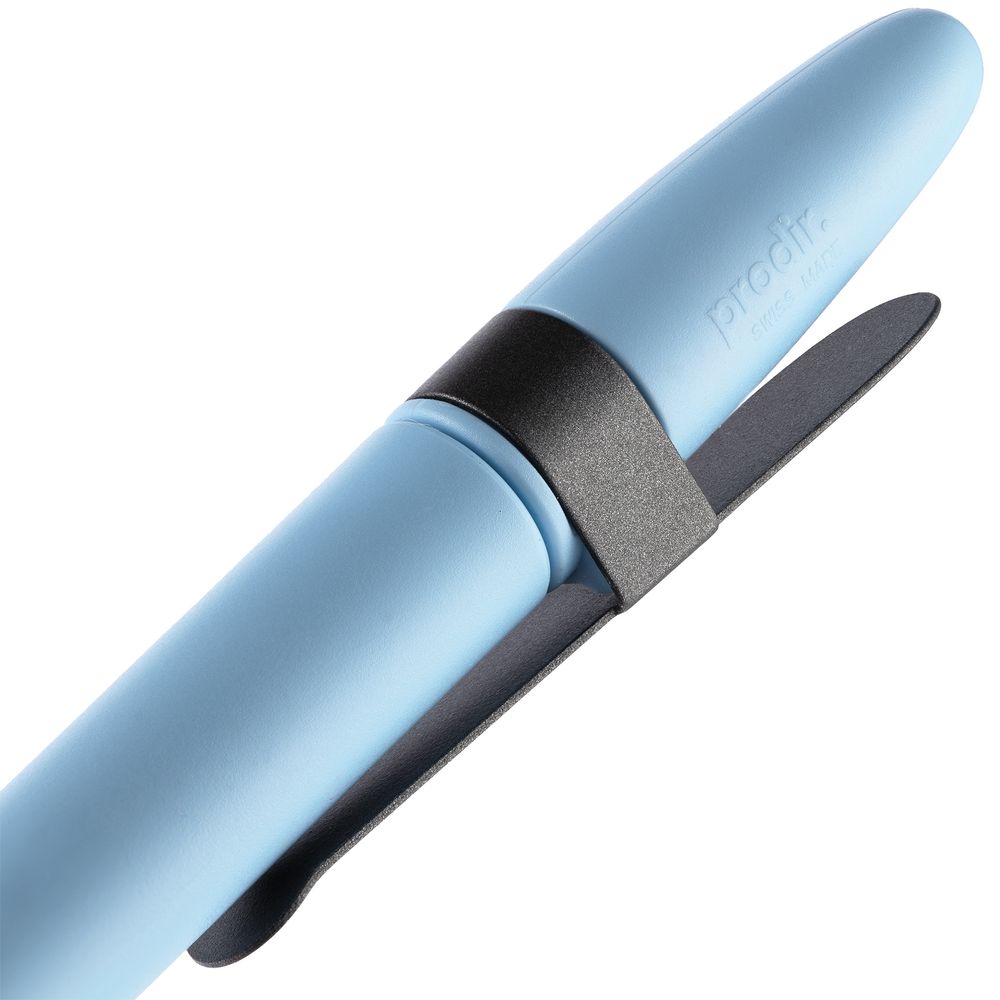 Ручка шариковая Prodir DS5 TSM Metal Clip, голубая с серым-5