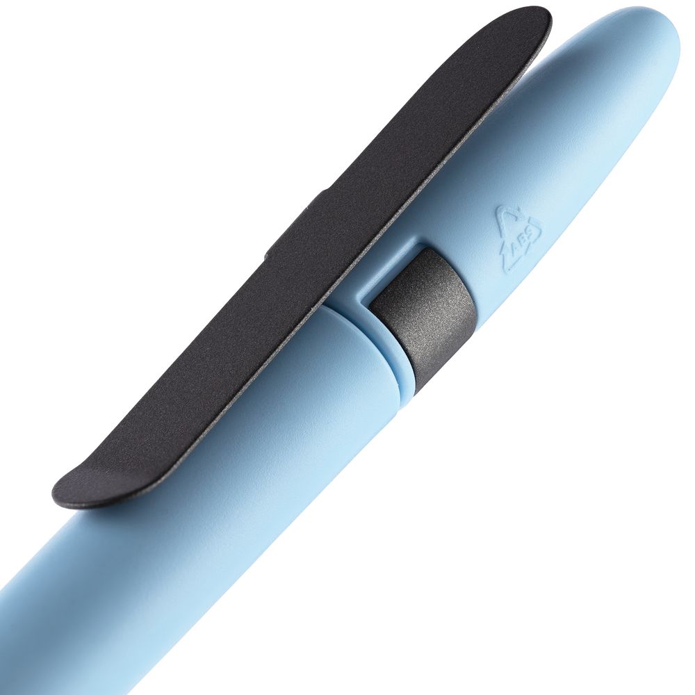Ручка шариковая Prodir DS5 TSM Metal Clip, голубая с серым-6