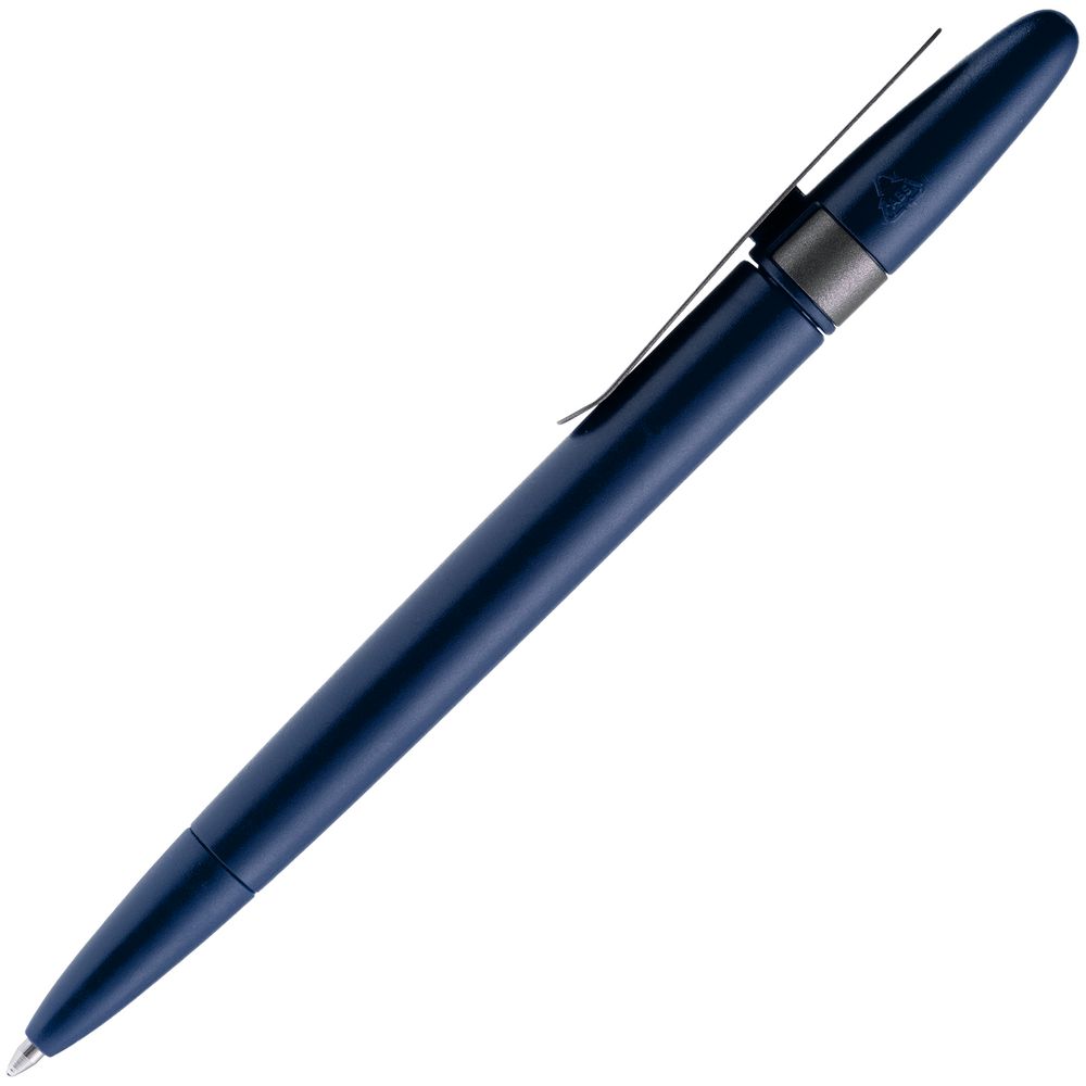 Ручка шариковая Prodir DS5 TSM Metal Clip, синяя с серым-3
