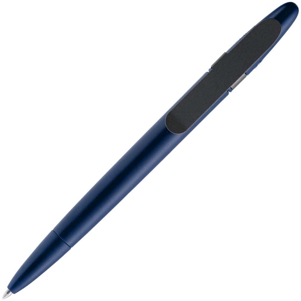 Ручка шариковая Prodir DS5 TSM Metal Clip, синяя с серым-4