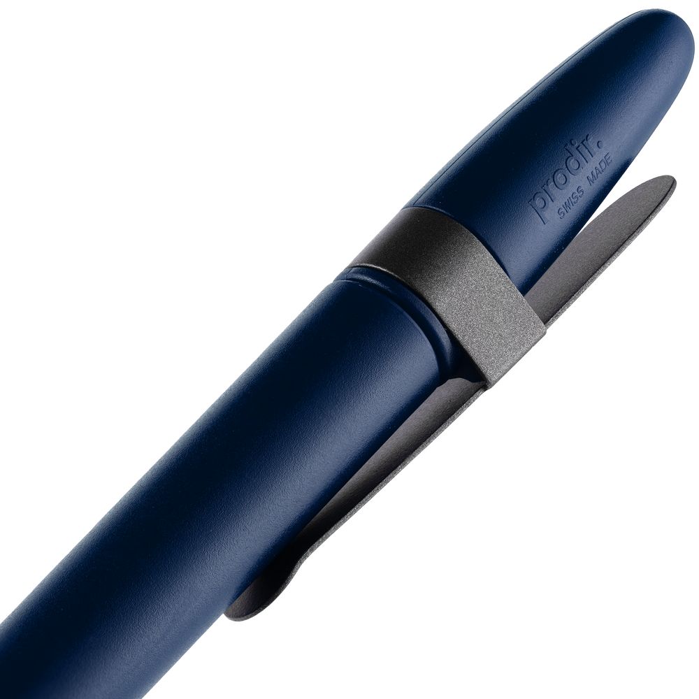 Ручка шариковая Prodir DS5 TSM Metal Clip, синяя с серым-5