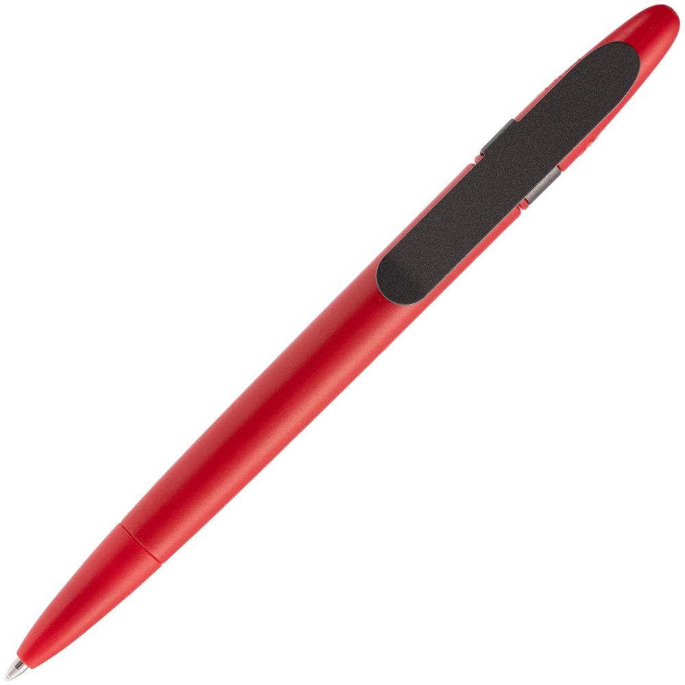 Ручка шариковая Prodir DS5 TSM Metal Clip, красная с серым-4