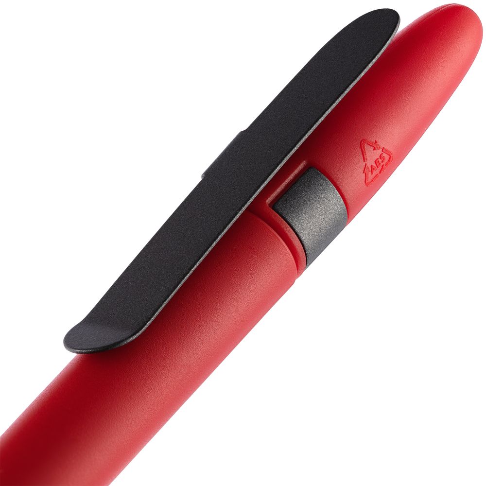 Ручка шариковая Prodir DS5 TSM Metal Clip, красная с серым-5