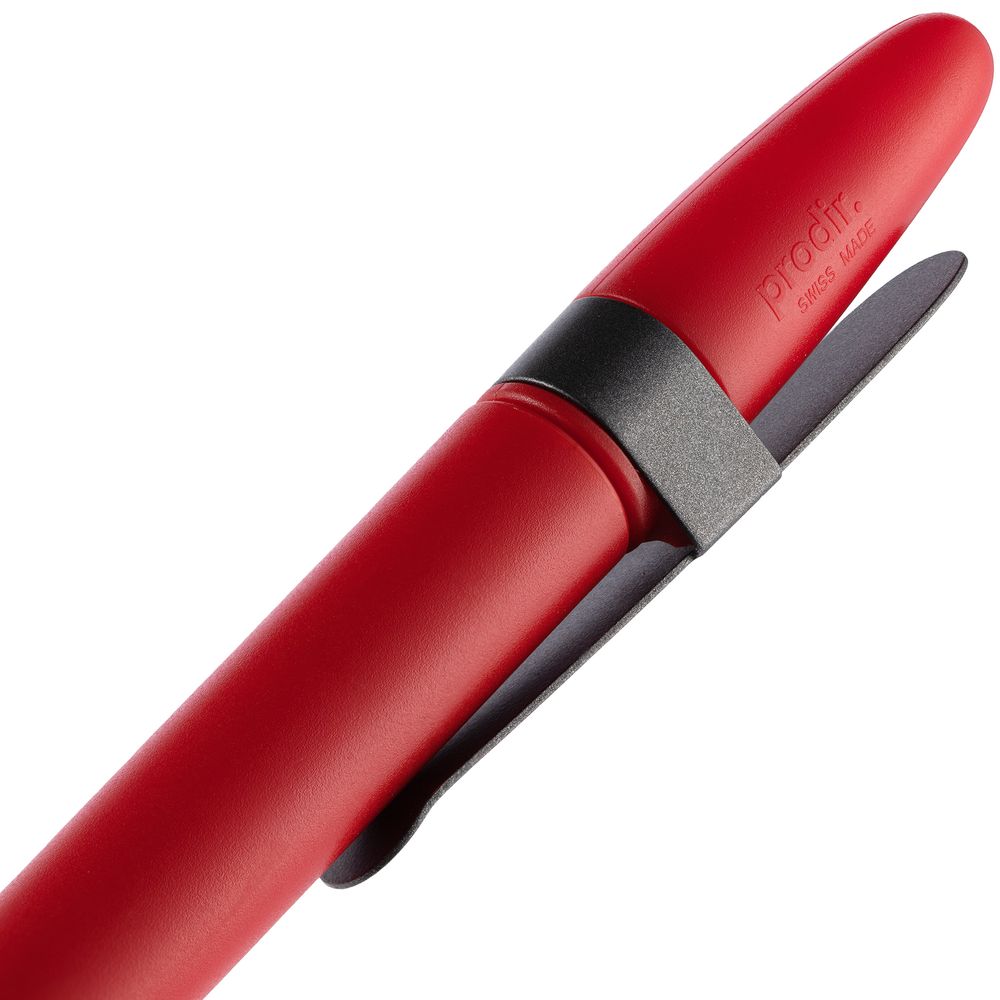 Ручка шариковая Prodir DS5 TSM Metal Clip, красная с серым-6