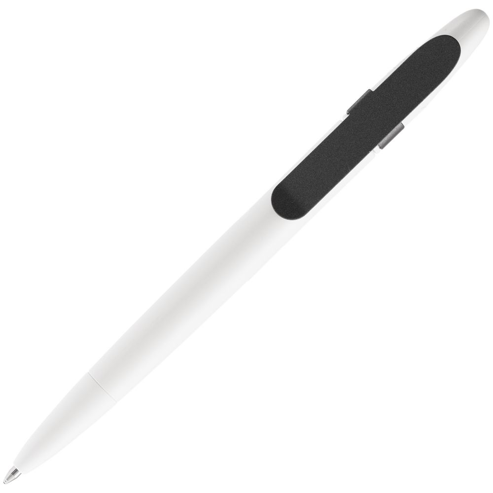 Ручка шариковая Prodir DS5 TSM Metal Clip, белая с серым-4