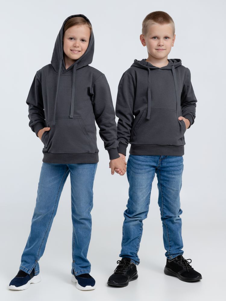 Худи детское Kirenga Kids 2.0, темно-серое (графит), 6 лет-9