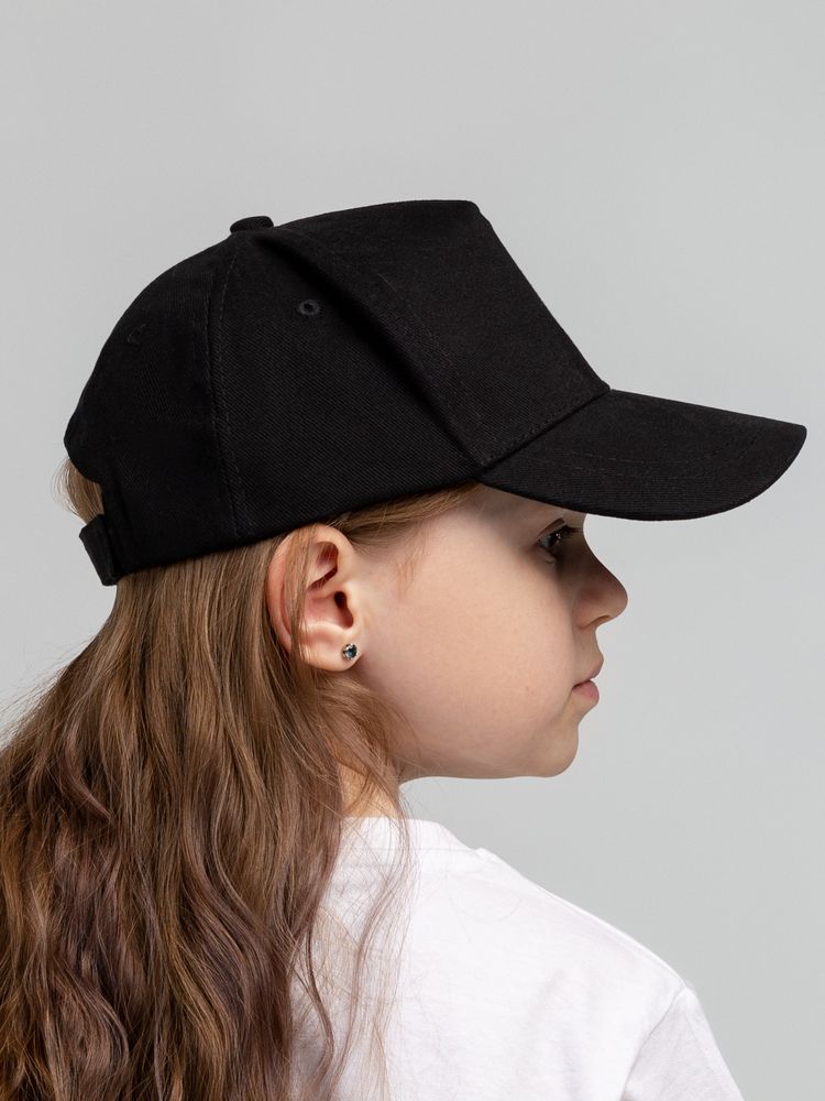 Бейсболка детская Standard Kids, черная-6