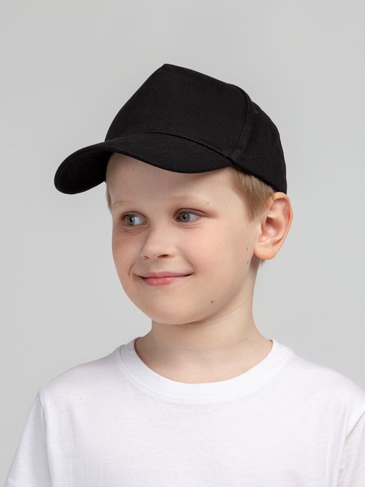 Бейсболка детская Standard Kids, черная-7