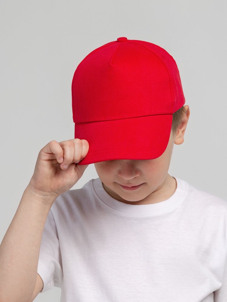 Бейсболка детская Standard Kids, красная-5