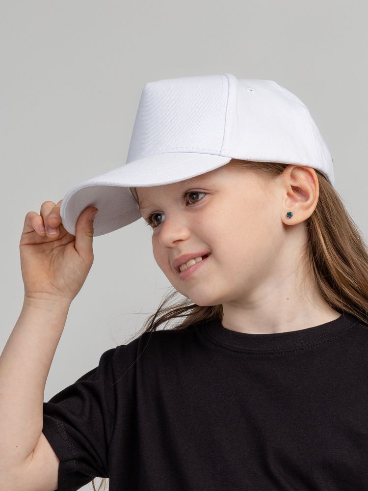 Бейсболка детская Standard Kids, белая-4
