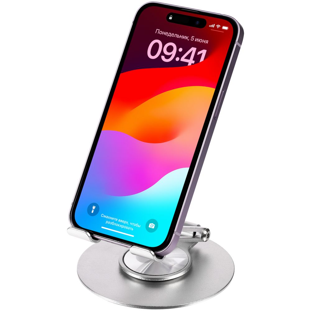 Подставка для смартфона Smartic, серебристая-4