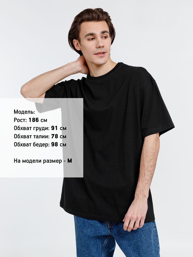 Футболка оверсайз унисекс Big Haul, черная, размер S-4