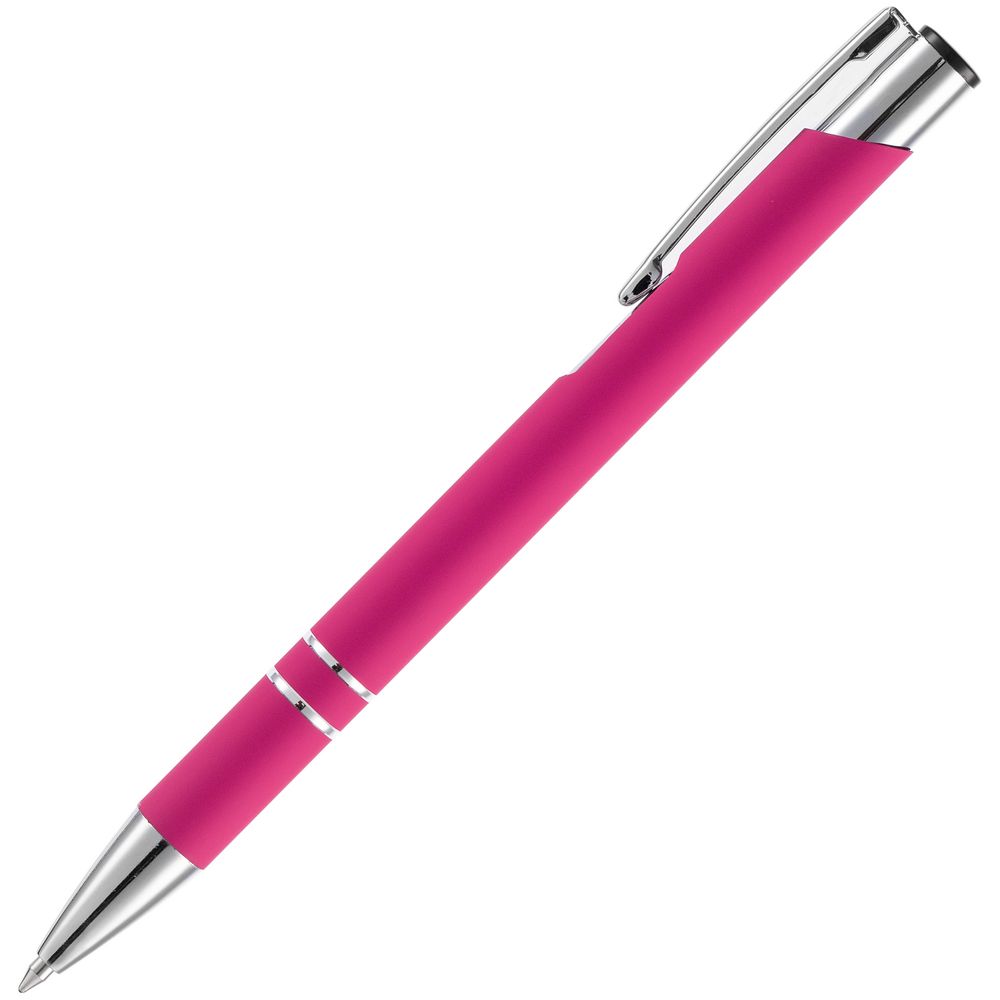 Ручка шариковая Keskus Soft Touch, розовая-2
