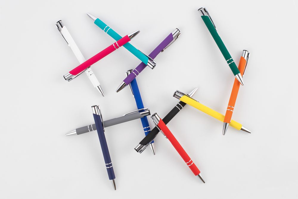 Ручка шариковая Keskus Soft Touch, розовая-5