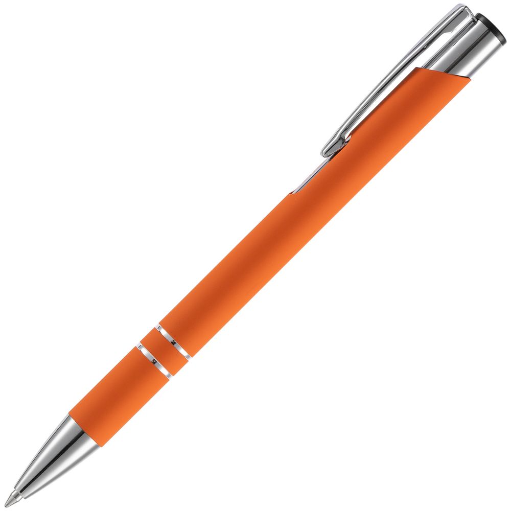 Ручка шариковая Keskus Soft Touch, оранжевая-2