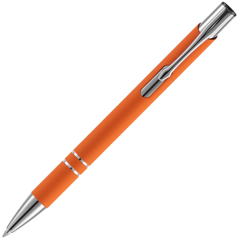 Ручка шариковая Keskus Soft Touch, оранжевая-3
